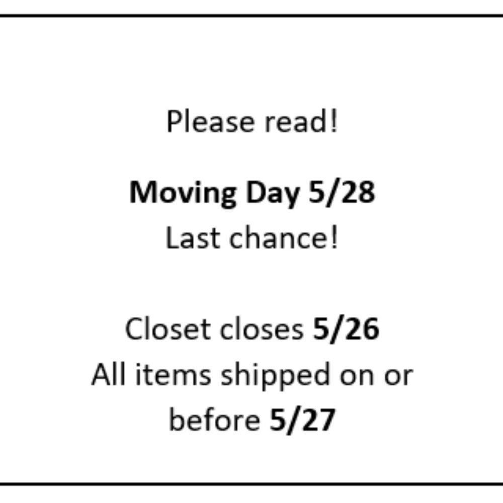 Closet closing May 26!